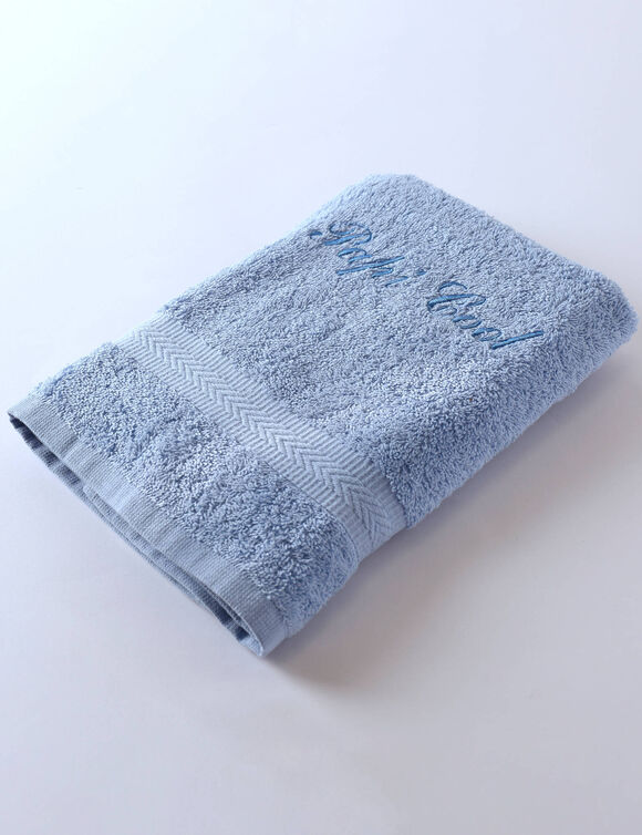 Collection serviettes de bain personnalisables confort moelleux (bleuet)