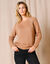 Pull épaule boutonnée bijoux (caramel)
