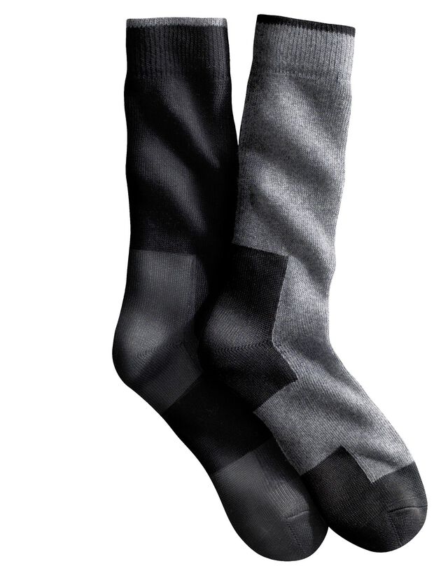 Mi-chaussettes de sécurité - lot de 2 paires (noir / gris)