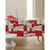 Tafellaken in toile cir&eacute;e met duo patchwork print (grijs / rood)