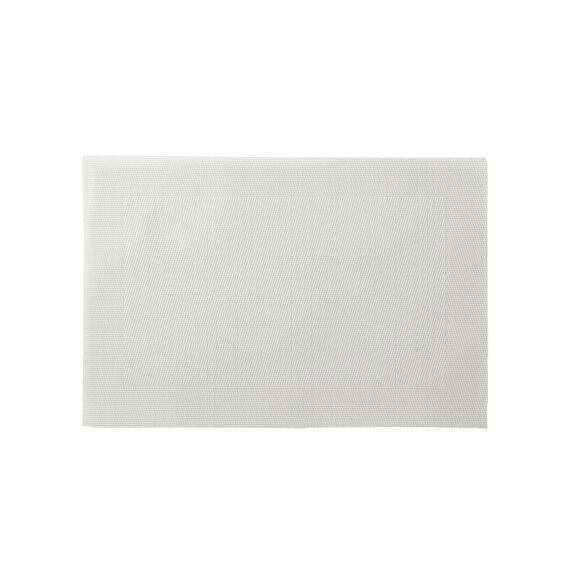 Set van 4 placemats - gevlochten vinyl (wit)