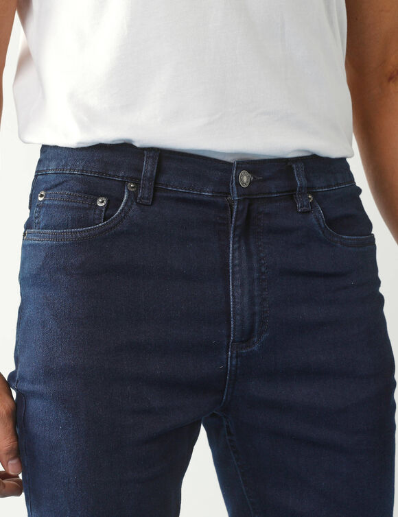 Pantalon effet jean denim l&eacute;ger ultra stretch - L28 (dark blue)