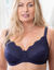 Soutien-gorge maille ajour&eacute;e forme minimiseur Osilio, avec armatures flexibles (marine)