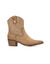 Low boots in 2 materialen - zwart (beige)