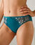 Midislip Oliena in microvezel en geborduurde tule - set van 2 (smaragd)