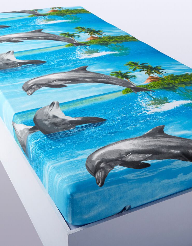Linge de lit Flipper - polycoton (bleu)