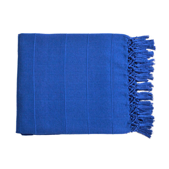 Nappe coton tissage artisanal (bleu)