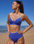 Bas de maillot de bain taille haute uni gainant Ilaya (bleu)