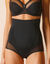 Tailleslip in tricot en corrigerende tule (zwart)
