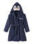 Personaliseerbare "pingu&iuml;n" kinderbadjas, met kap (blauw)