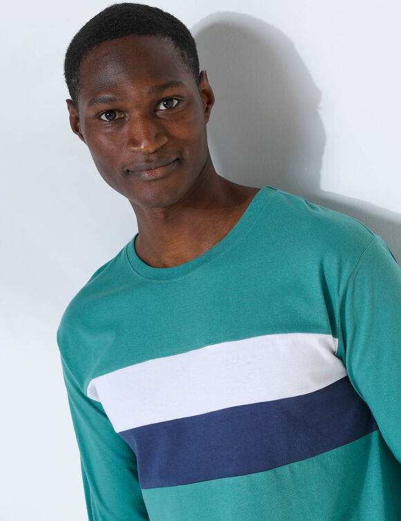 Pyjama-T-shirt met lange mouwen, groen (groen)