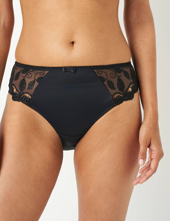 Culotte microfibre et guipure Rima - lot de 2 (noir)