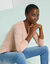 Pull col V (beige)