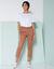 3/4-broek met elastische taille (koffie)