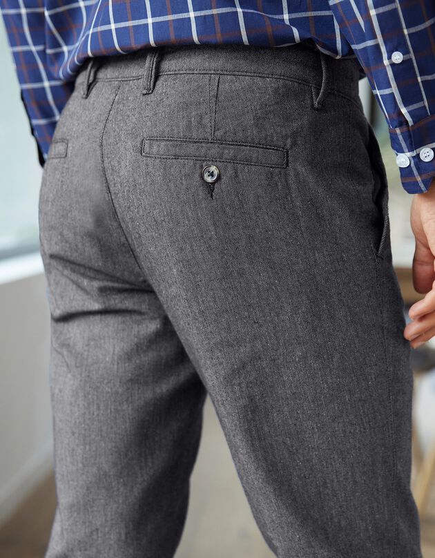 Pantalon chino ajusté, gris, hi-res