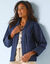 Gematelasseerd jasje, denim (stone)
