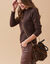 Sac duveteux imprim&eacute; l&eacute;opard (marron / noir)