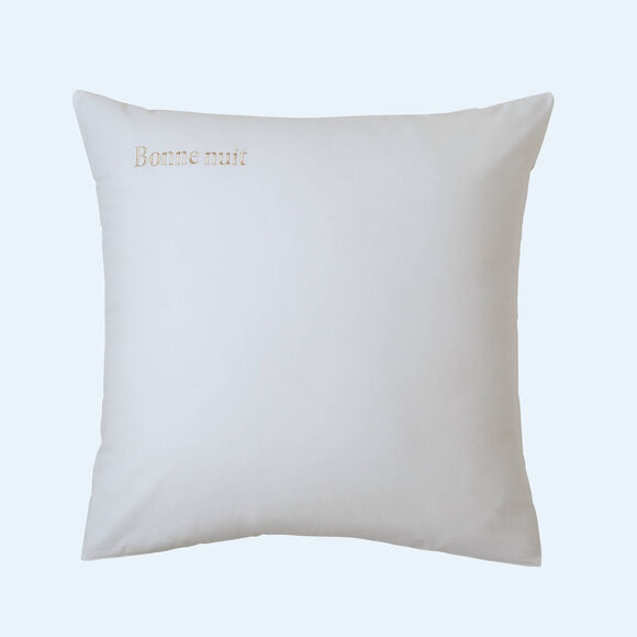 Taie d'oreiller coton, personnalisable (blanc)
