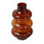 Vase ondulé en verre ambré (ambre)