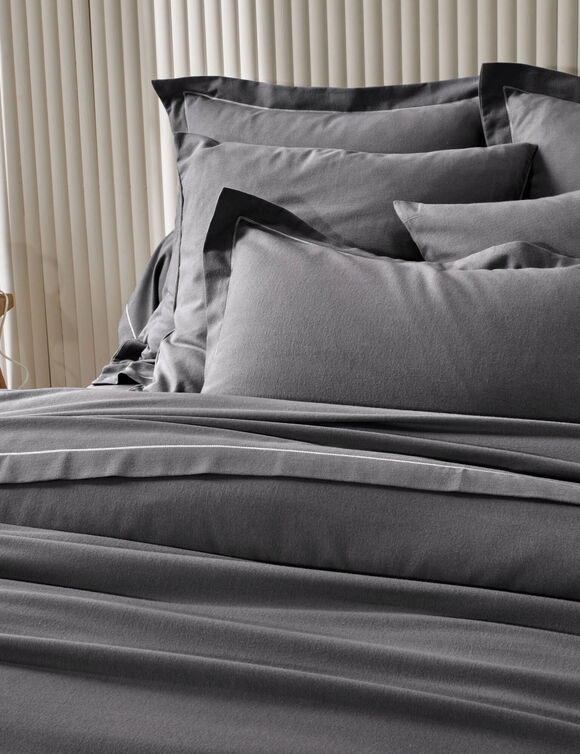 Linge de lit uni - flanelle 160 g/m&sup2; (anthracite)
