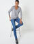 Pull col V, toucher doux (gris chin&eacute;)