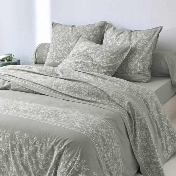 Linge de lit Jade - coton 57 fils/cm&sup2; (kaki clair)