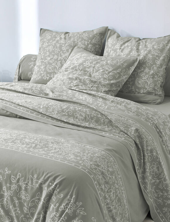 Linge de lit Jade - coton 57 fils/cm&sup2; (kaki clair)