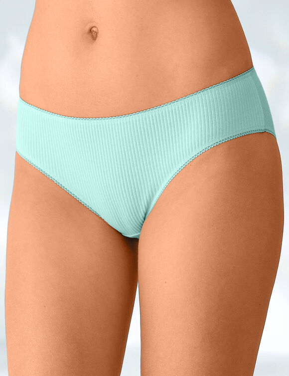 Midislip met platte ribbels - set van 6 (tonisch)