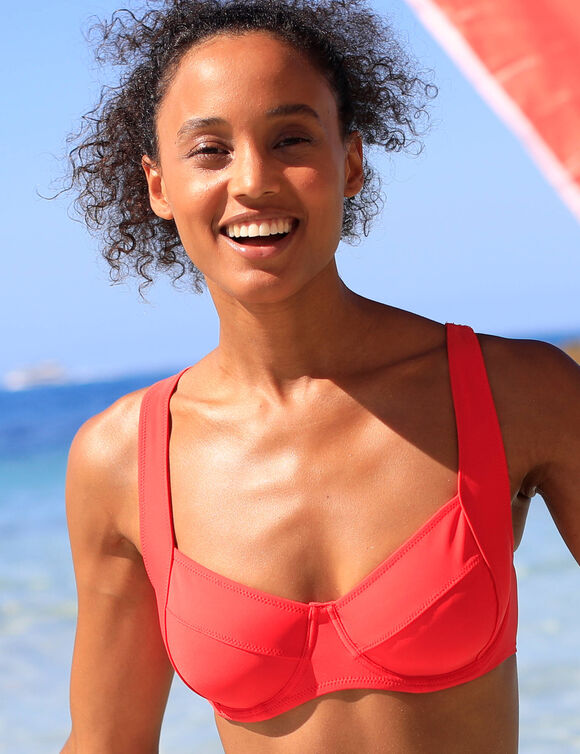 Bikinibeha met beugels Solaro - balconnetmodel (grenadine)