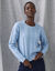 Pull col rond  (bleu clair)