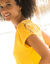 Effen T-shirt met macramé (geel)