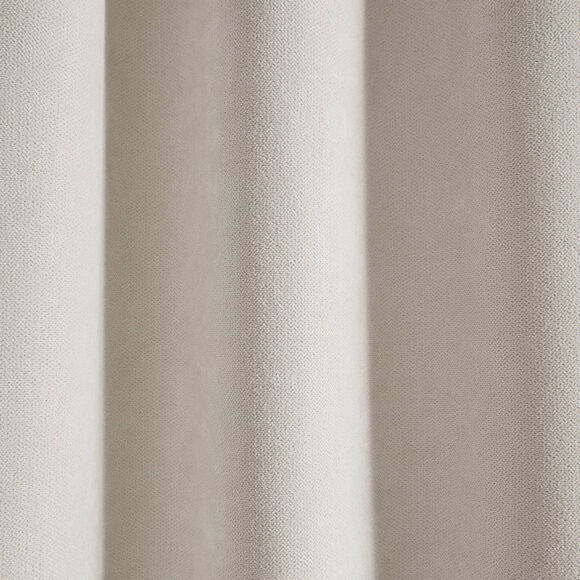 Verduisterend en isolerend gordijn met fronsgalon (gebroken wit)