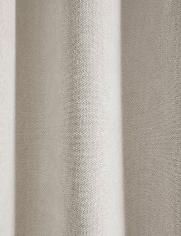 Rideau occultant et isolant finition galon fronceur (blanc cass&eacute;)