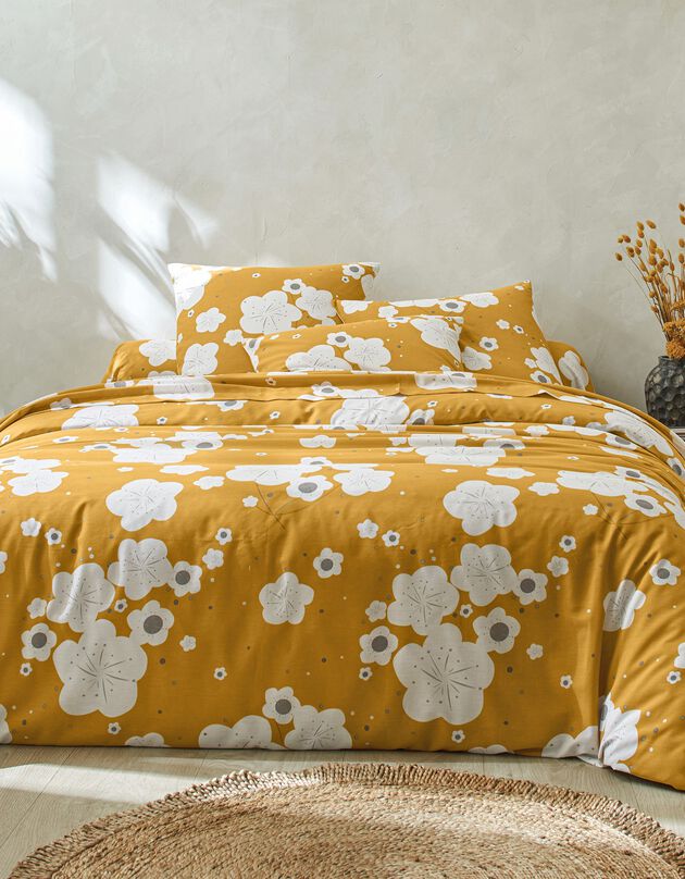 Linge de lit Nagoya - polycoton, jaune Linge de lit Nagoya - polycoton, jaune, hi-res
