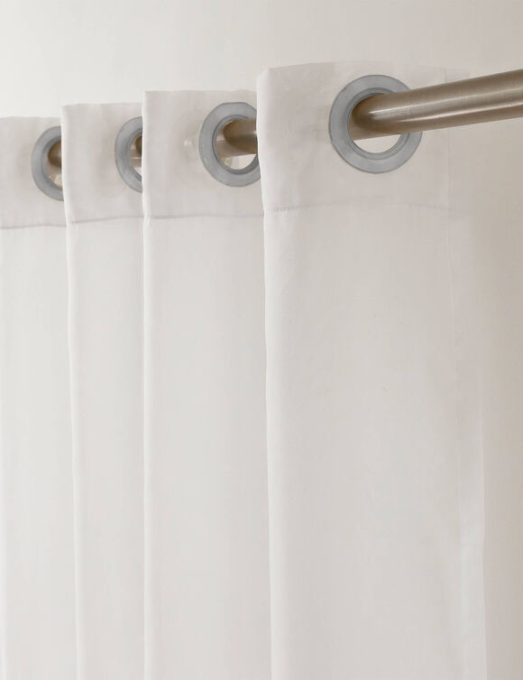 Panneau voile uni finition œillets (blanc)