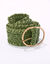 Ceinture tressée à boucle ovale (kaki)