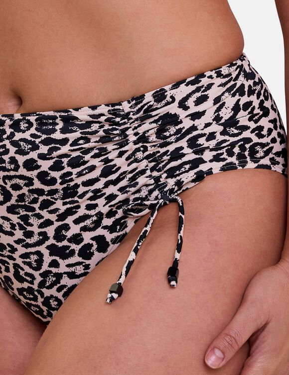 Culotte de bain taille haute Samoa (beige / noir)