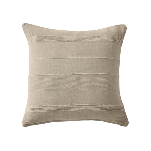 Housse coussin unie coton tissage artisanal - lot de 2 (ficelle)