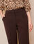 Pantalon large, fluide (chocolat)