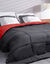 Couette unie douceur microfibre r&eacute;versible 400g/m&sup2; (gris / rouge)