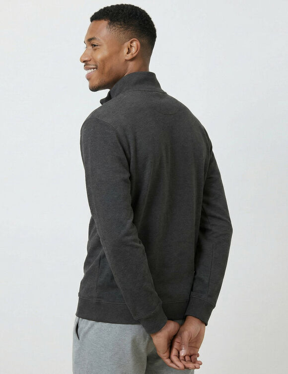 Sweat enti&egrave;rement zipp&eacute; uni (anthracite chin&eacute;)