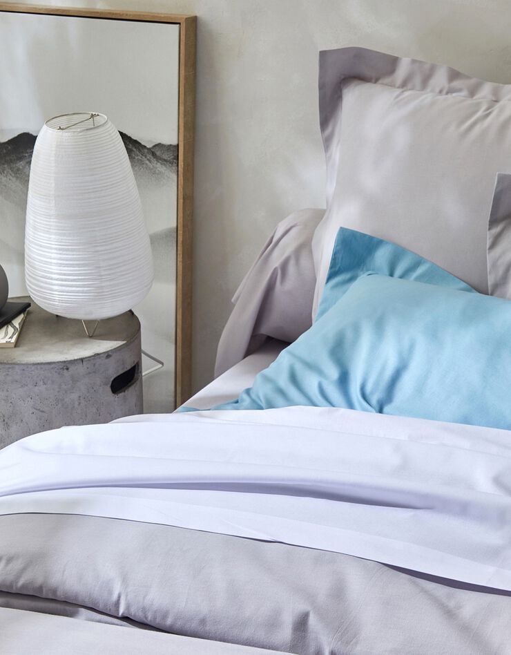 Linge de lit uni - coton bio (gris)
