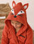 Peignoir de bain enfant renard &agrave; capuche, &eacute;ponge coton - 340 g/m&sup2;  (safran)