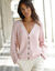 Vest met knoopsluiting, pareltricot (zachtroze)