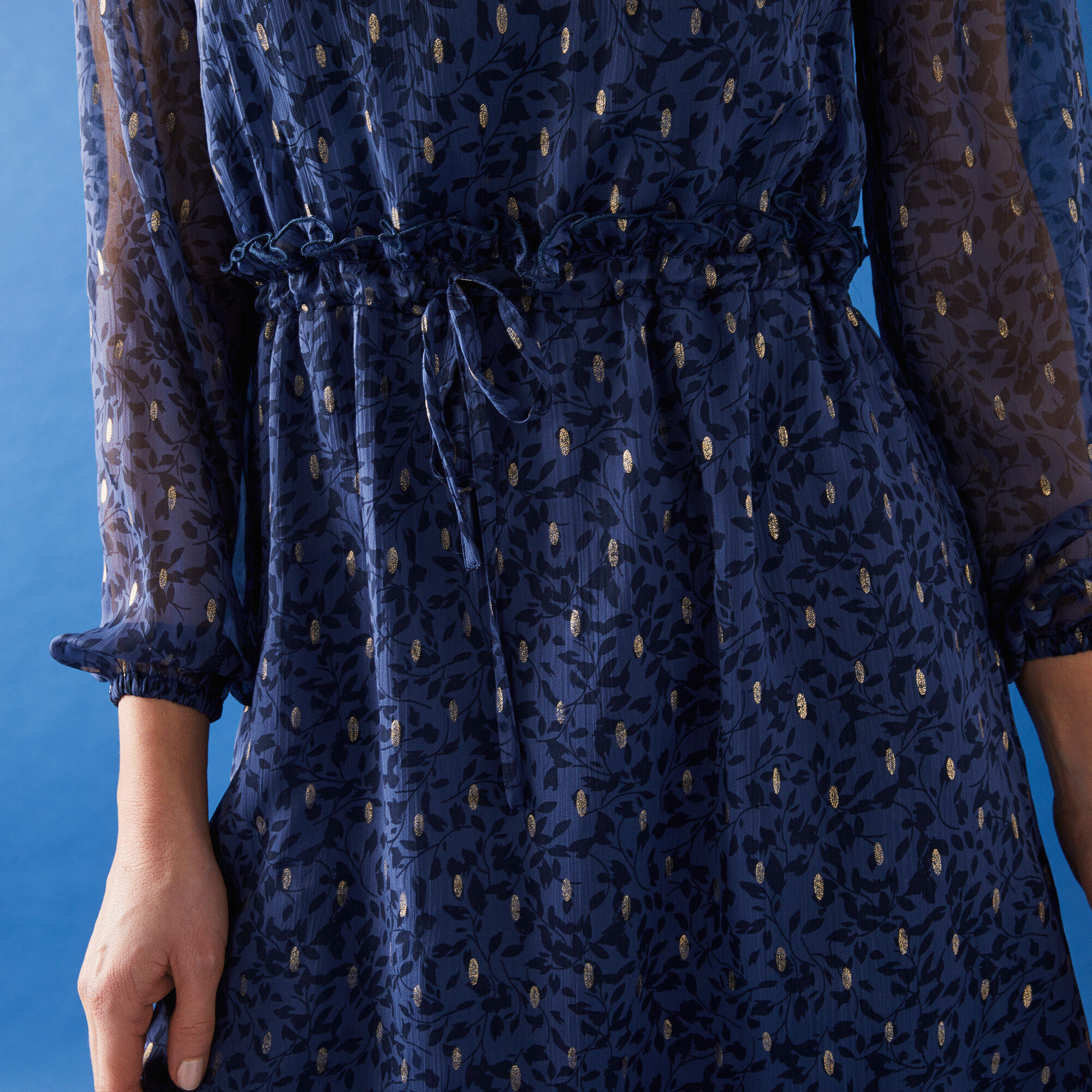 Robe dore hotsell et bleu