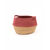 Panier bicolore rond corde coton (terracotta)