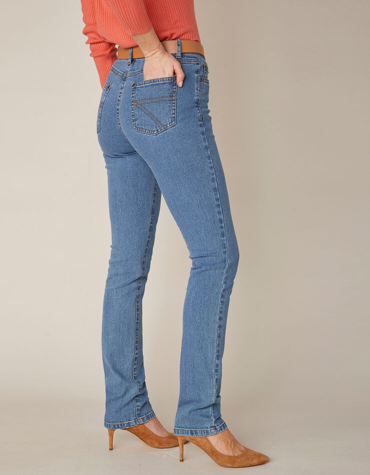 Jean coupe droite stretch - moyenne stature (bleached)