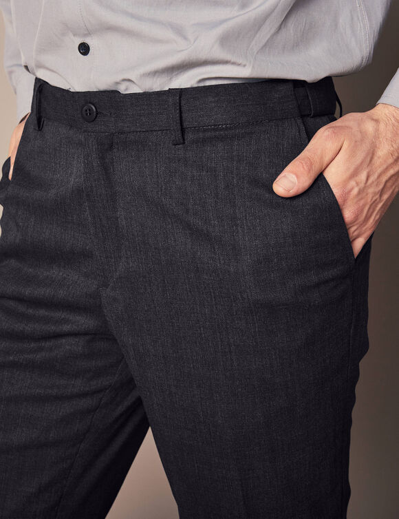 Pantalon ville ceinture ajustable invisible - polylaine (gris anthracite)