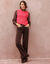 Pull col rond sans manches (rose)