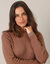 Robe pull détails brillants, 2 poches (noisette)